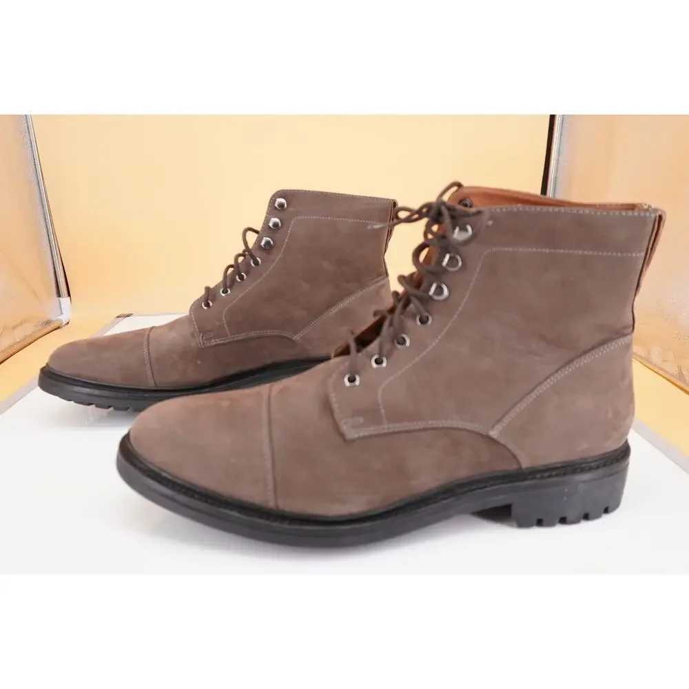 Allen Edmonds Briggs Suede Hiking Boots Size 13 New Grey Military $475 Lug